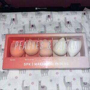 New 5 Pack Makeup Blender Sponge Set Essential Beauty Blenders Peaches & Cream